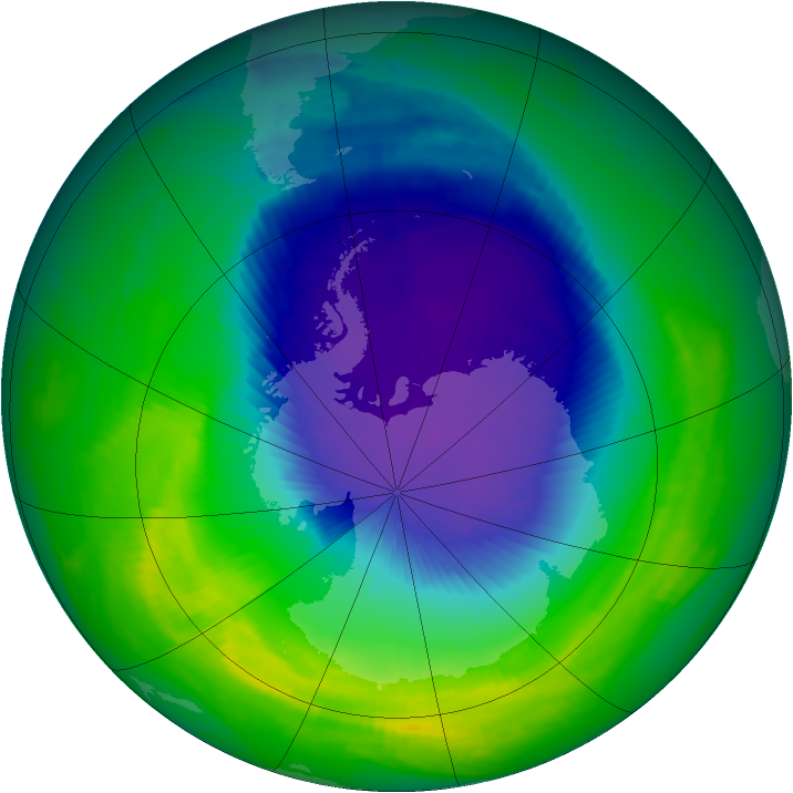 Ozone Map 2000-10-20